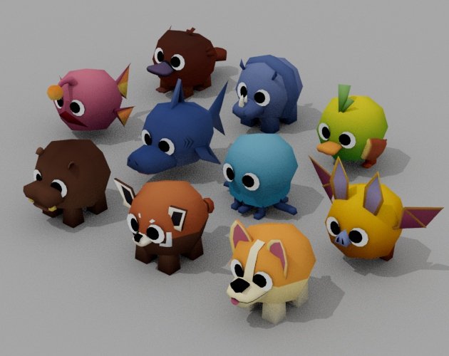 Animal Pack Vol.1 — all models in the pack
